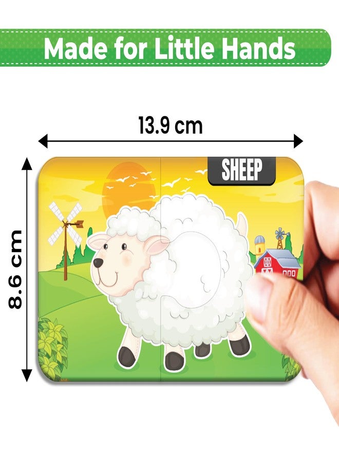 Funtad My Starter Jigsaw Puzzle - Animals & Colors| 2-Piece Puzzle for Kids Age 2,3,& 4 yrs| Montessori Educational Toy Set of 20 Puzzle, 40 Big Pieces| Return & Birthday Gift for Boys & Girls - Image 4